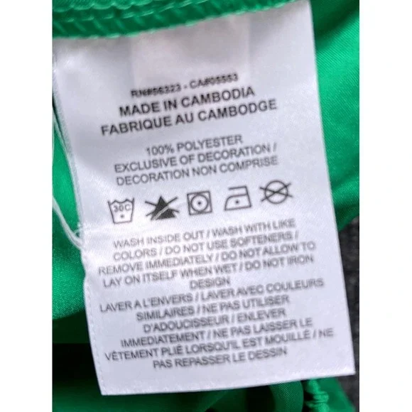 Nike Athletic Shorts DRI-FIT Standard Fit Green Kids Size L - Picture 6 of 10